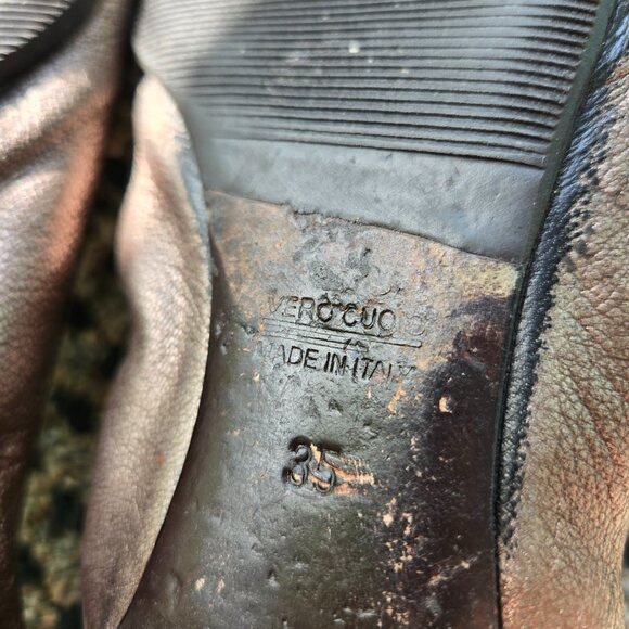 AGL Attilio Giusti Leombruni Monika Captoe Leather Ballet Flats Brown 35/5 - Picture 5 of 6